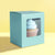SCALLOPED SINGLE TALL CUPCAKE BOX - PASTEL BLUE 6 PACK