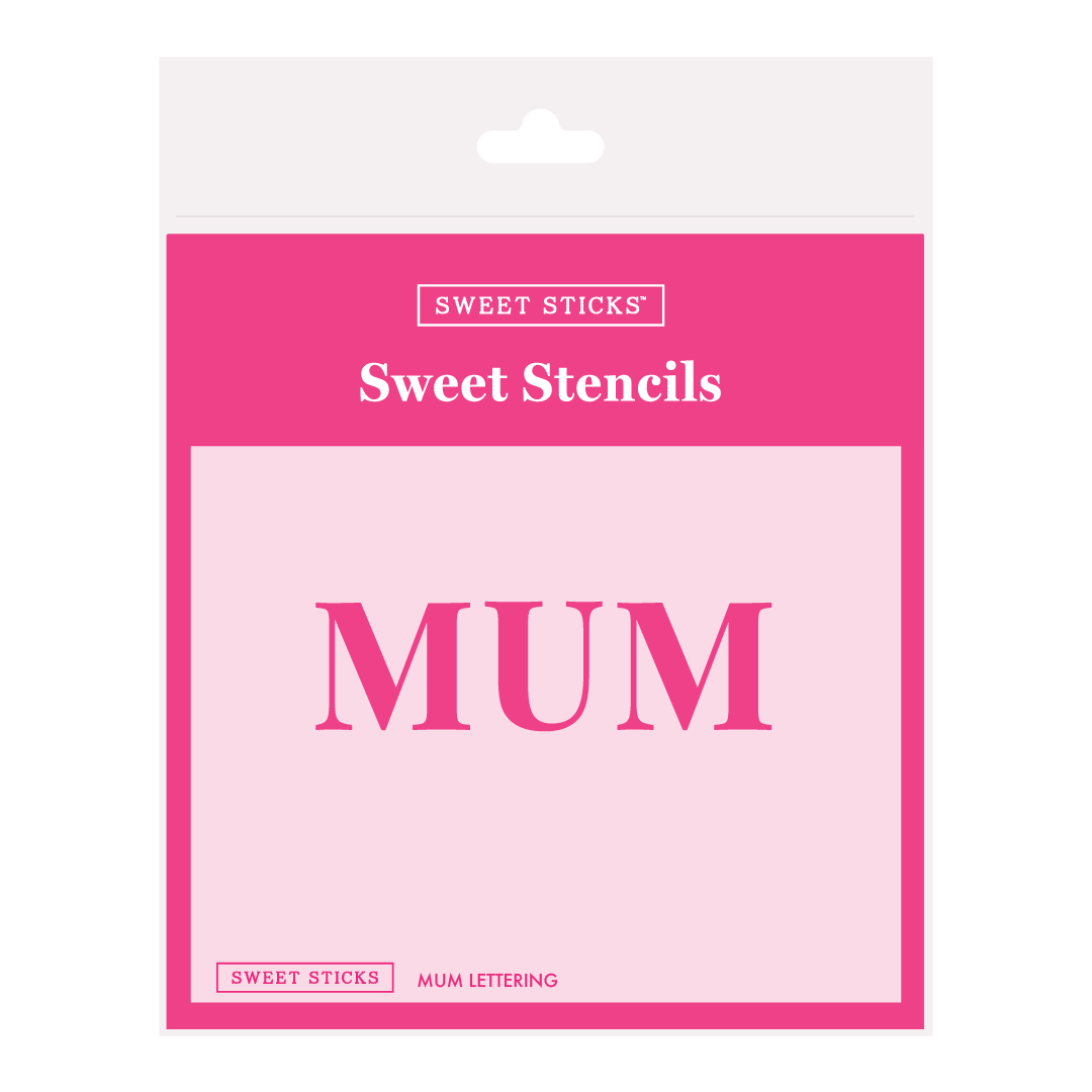 Mum Lettering Sweet Stencil