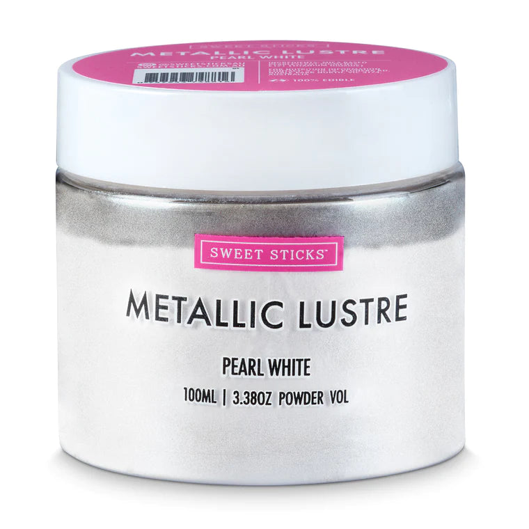 Edible Metallic Lustre Dust PEARL WHITE 100ml