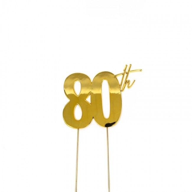80th Gold Metal Cake Topper - Cake Decorating Central