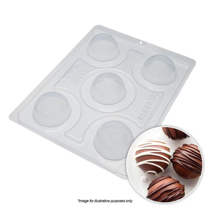 BWB SPHERE CHOC MOULD 50MM 5 CAVITIES