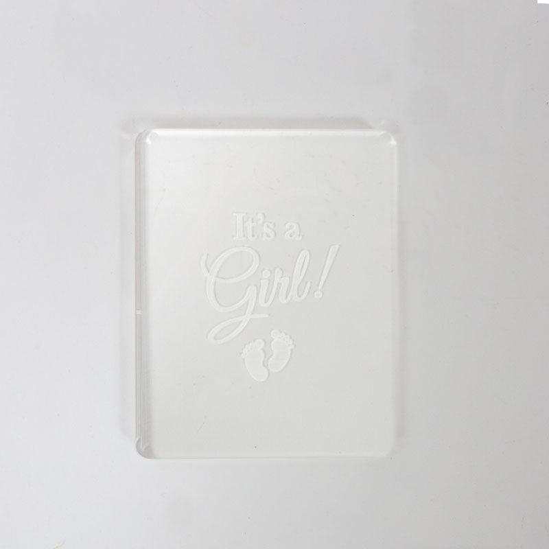 COO KIE Debosser Stamp - ITS A GIRL - Cake Decorating Central