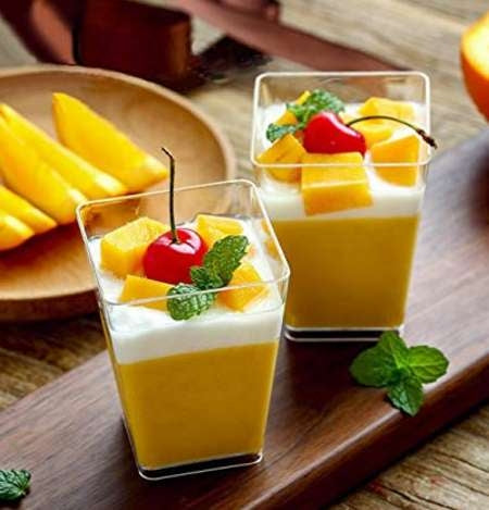 DESSERT CUPS SQUARE 150ML 10PK