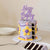 HAPPY BIRTHDAY PURPLE + CREAM Layered Cake Topper