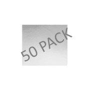 SQUARE 7 INCH SILVER STANDARD BOARD 50PCE - Cake Decorating Central