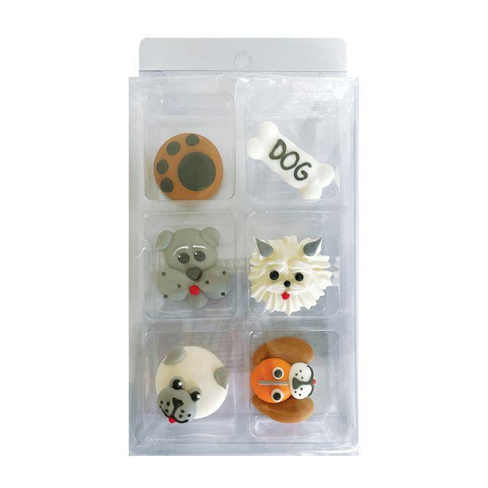 Sugar Decorations DOGS 6 PIECE - Cake Decorating Central