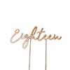 EIGHTEEN ROSE GOLD Metal Cake Topper - Cake Decorating Central