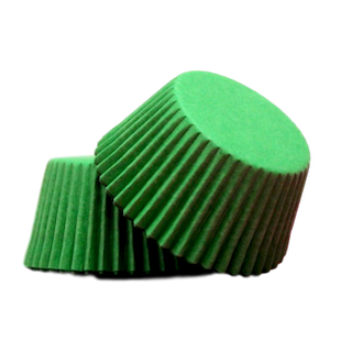 Green mini cupcake liners on sale