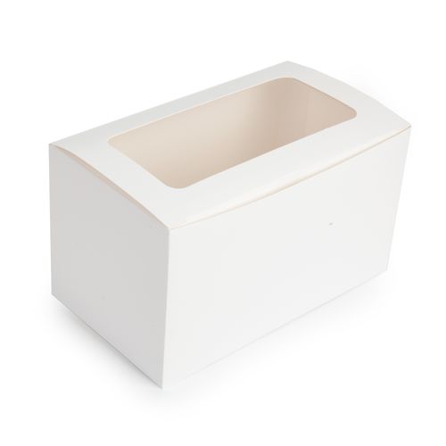 Mondo White Window 2 Cupcake Box - Cake Decorating Central
