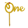 ONE Gold Mirror Cake Topper - Cake Decorating Central