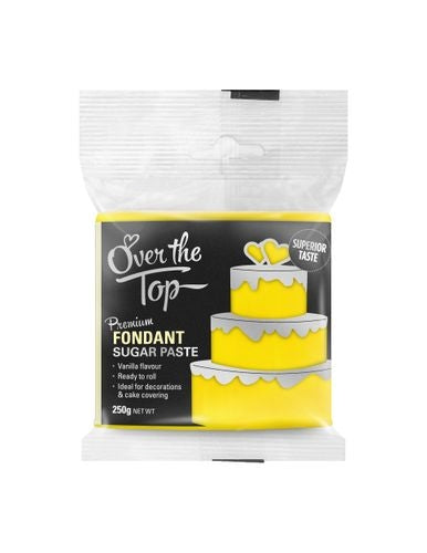 OVER THE TOP YELLOW 250G PREMIUM FONDANT - Cake Decorating Central