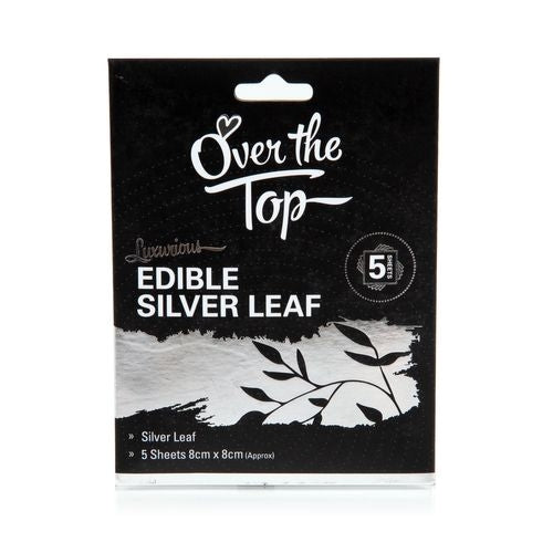 Over The Top SILVER LEAF - 5 sheets - Cake Decorating Central