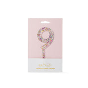 Rainbow Glitter 9 Cake Topper