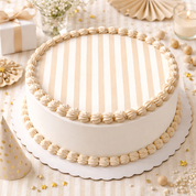 Beige Stripes Edible Image Template