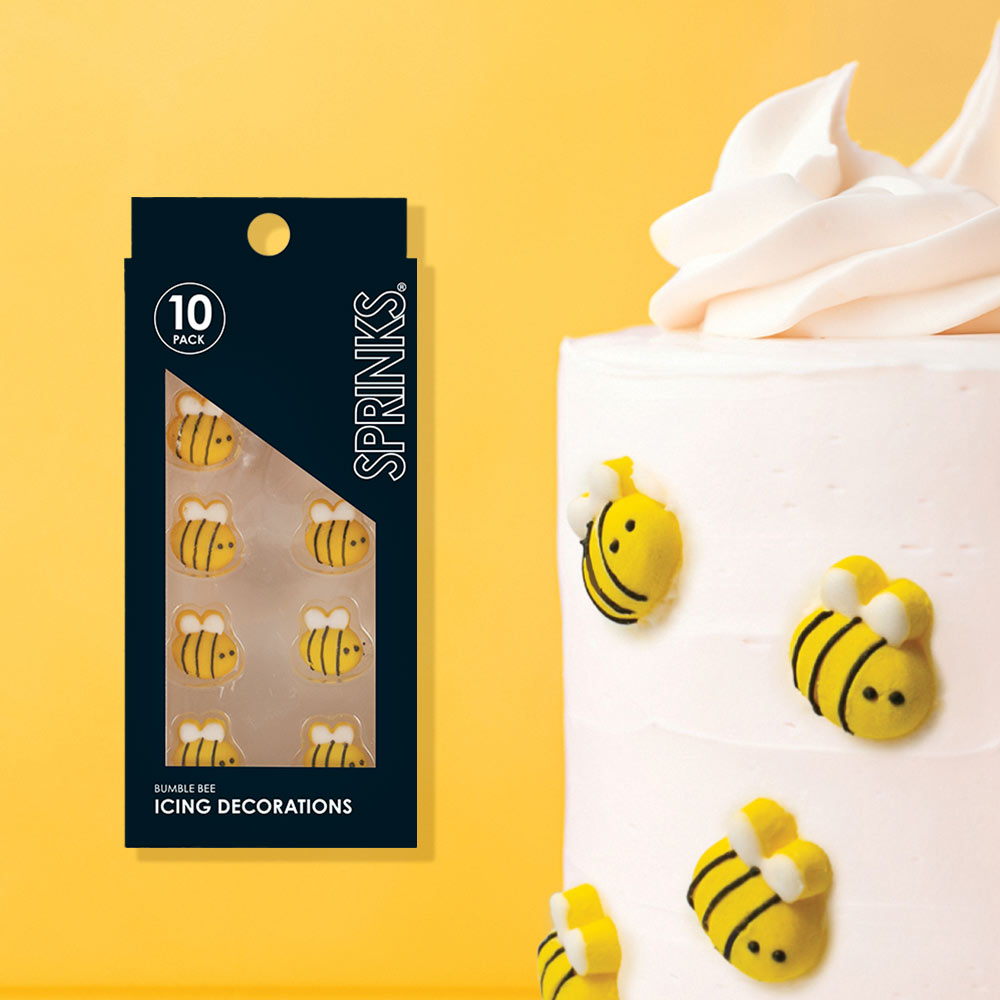 Bee Icing Decorations 10 pieces