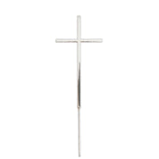 Fine Silver Cross Metal Cake Topper