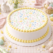 Floral Bunny Edible Image Template