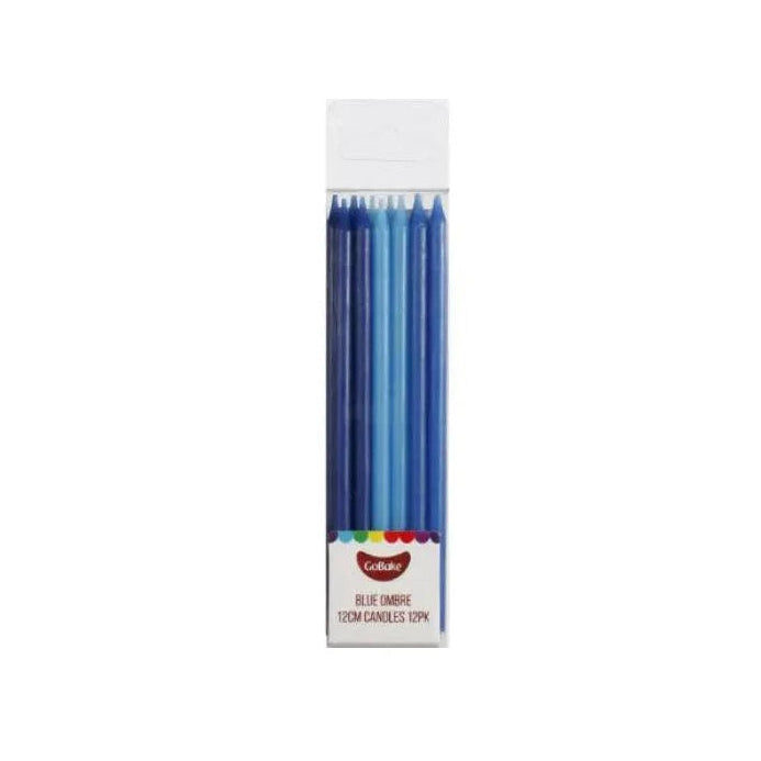 Tech Blue Splatter Super Tall Candles 12pk