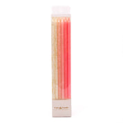 Pink Glitter Candles 12 Pack