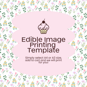 Spring Flowers Edible Image Template