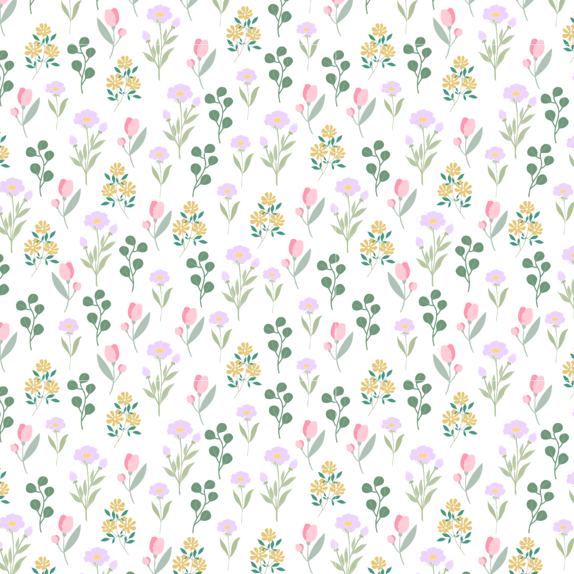 Spring Flowers Edible Image Template