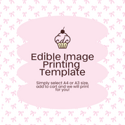 Pink Bows Edible Image Template
