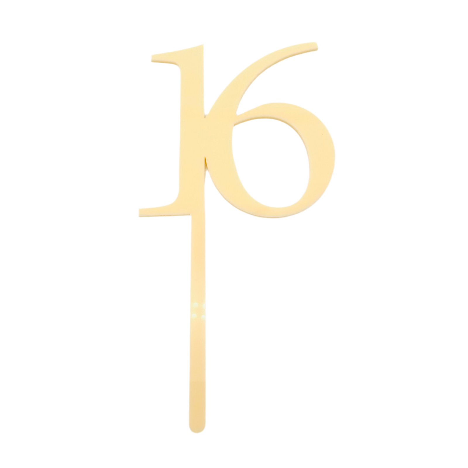 16 CREAM TALL ACRYLIC CAKE TOPPER