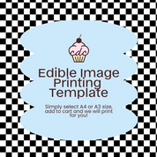 Checkerboard Pattern Edible Image Template