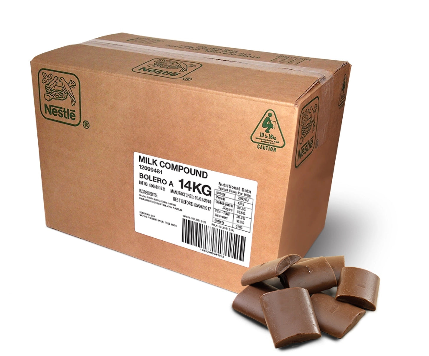 BOLERO MILK COMPOUND CHOCOLATE 600G
