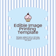 Blue Pinstripe Edible Image Template