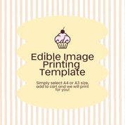 Beige Stripes Edible Image Template