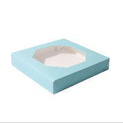 Scalloped Pastel Blue Medium Treat Box 5 Pack