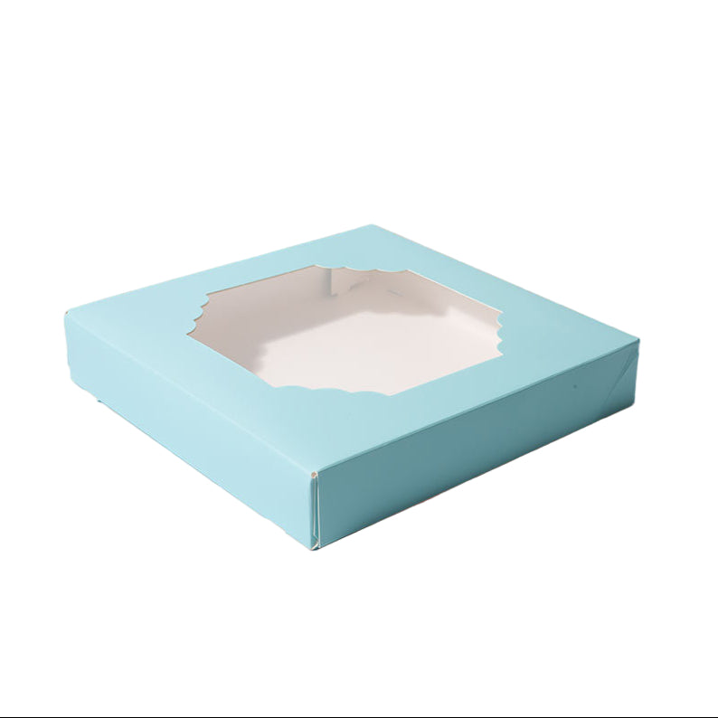 Scalloped Pastel Blue Medium Treat Box 5 Pack
