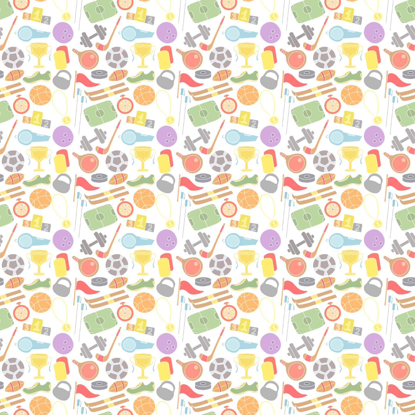 Sport Pattern Edible Image Template