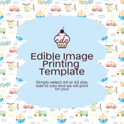 Vechicle Pattern Edible Image Template