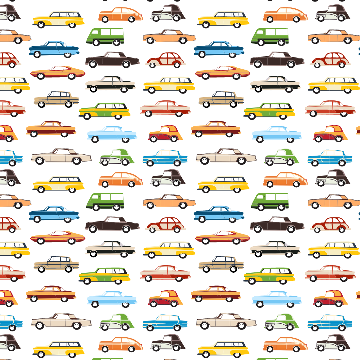 Assorted Cars Edible Image Template