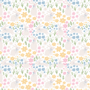 Floral Bunny Edible Image Template