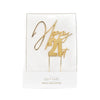 Happy 21st Gold Metal Cake Topper