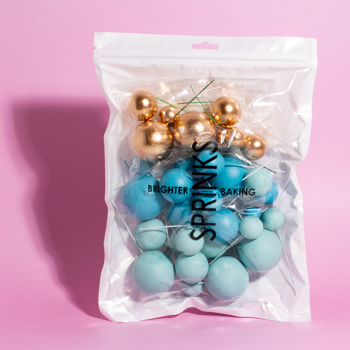 Bold In Blue Foam Ball Toppers 32 piece
