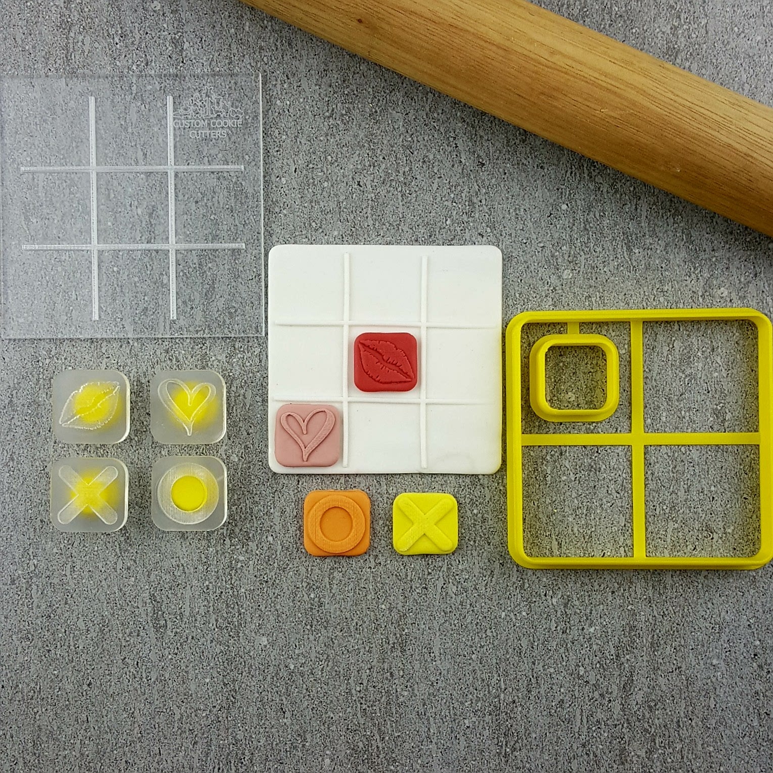 Tic Tac Toe Debosser & Cutter Set