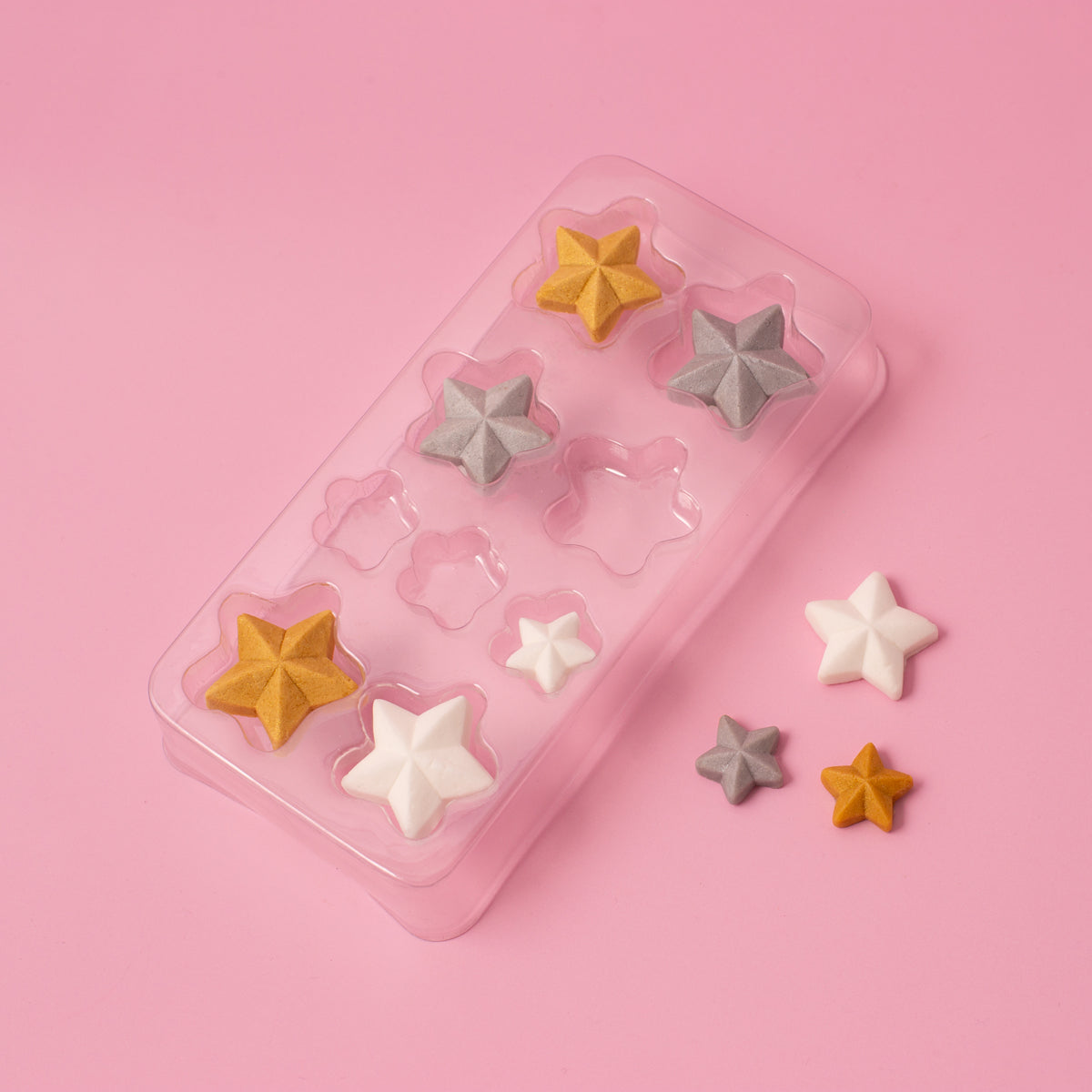 SPRINKS SHIMMER STARS Icing Decorations 9 pieces