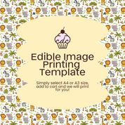Jungle Animals Edible Image Template