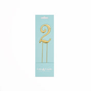 Number 2 Gold Metal Cake Topper