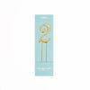 Number 2 GOLD Metal Cake Topper
