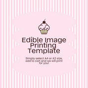 Pink Stripe Edible Image Template
