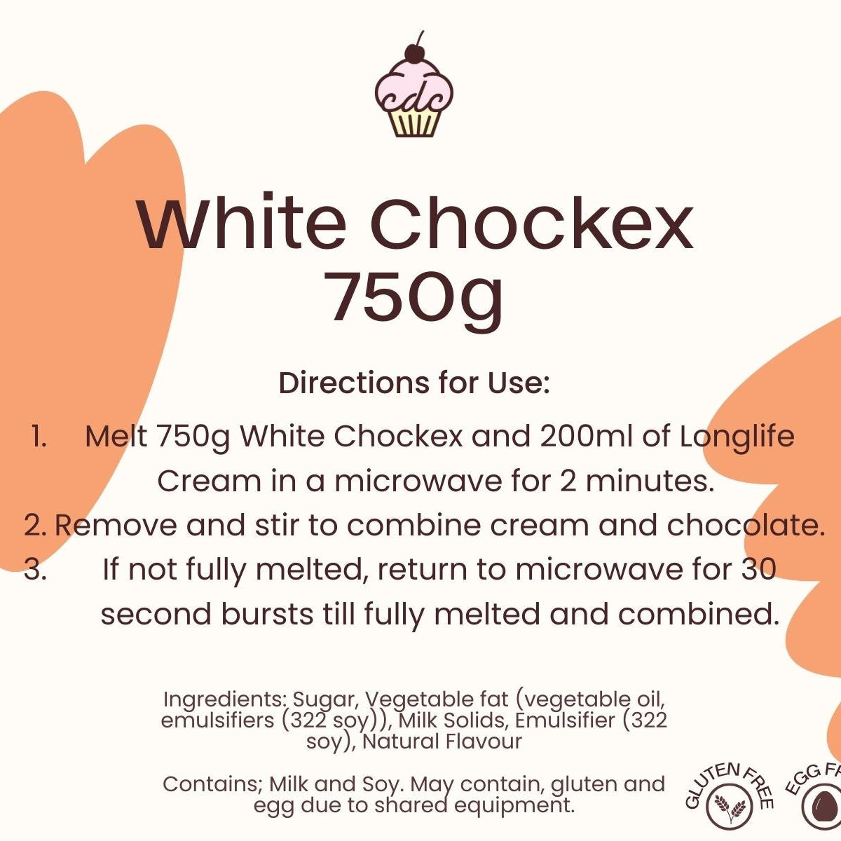 Chockex White Buttons 750g