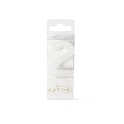 No 2 Mini Glitter White Candle