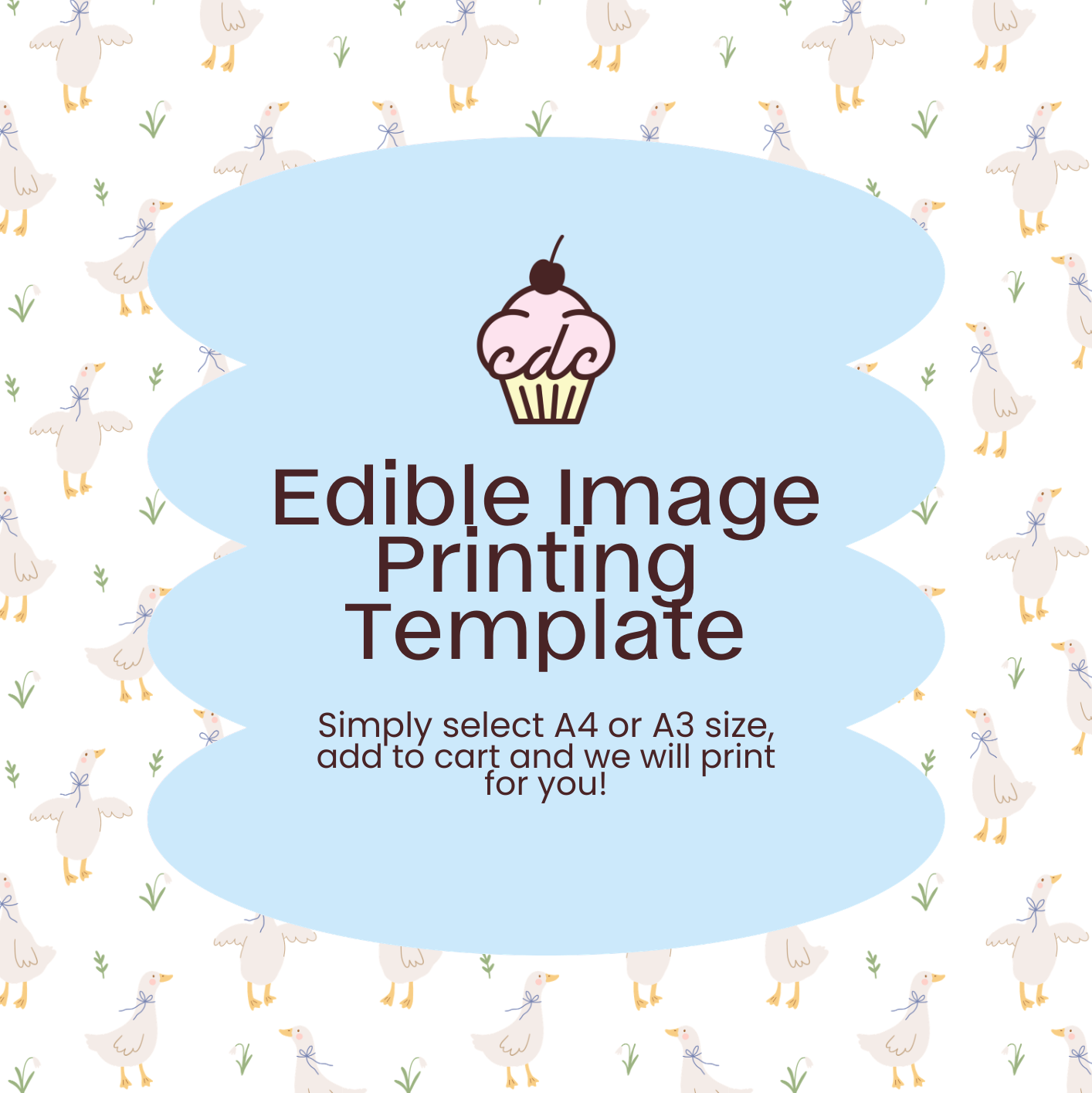 Silly Goose Edible Image Template