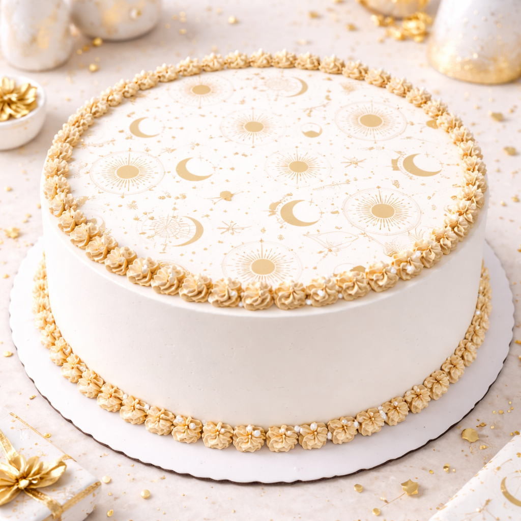 Gold Constellations Edible Image Template