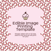 Pink Horseshoe Edible Image Template